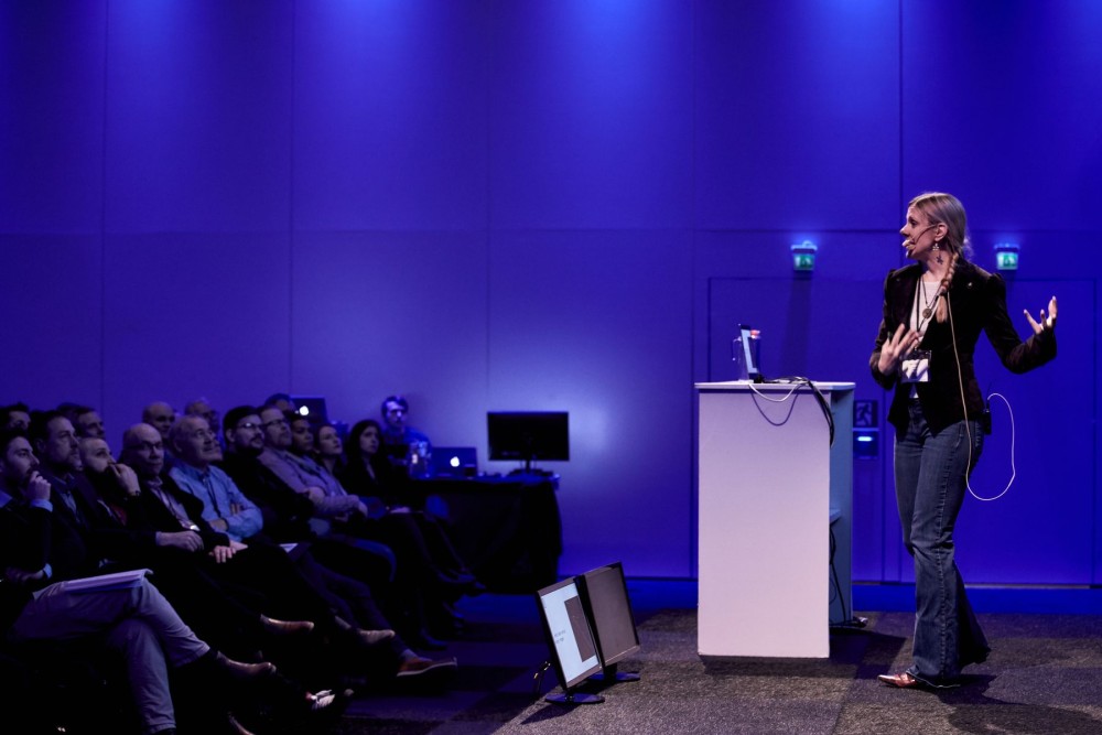 Clair Sullivan, Machine Learning Engineer at GitHub, presenting at the Data Innovation Summit 2019