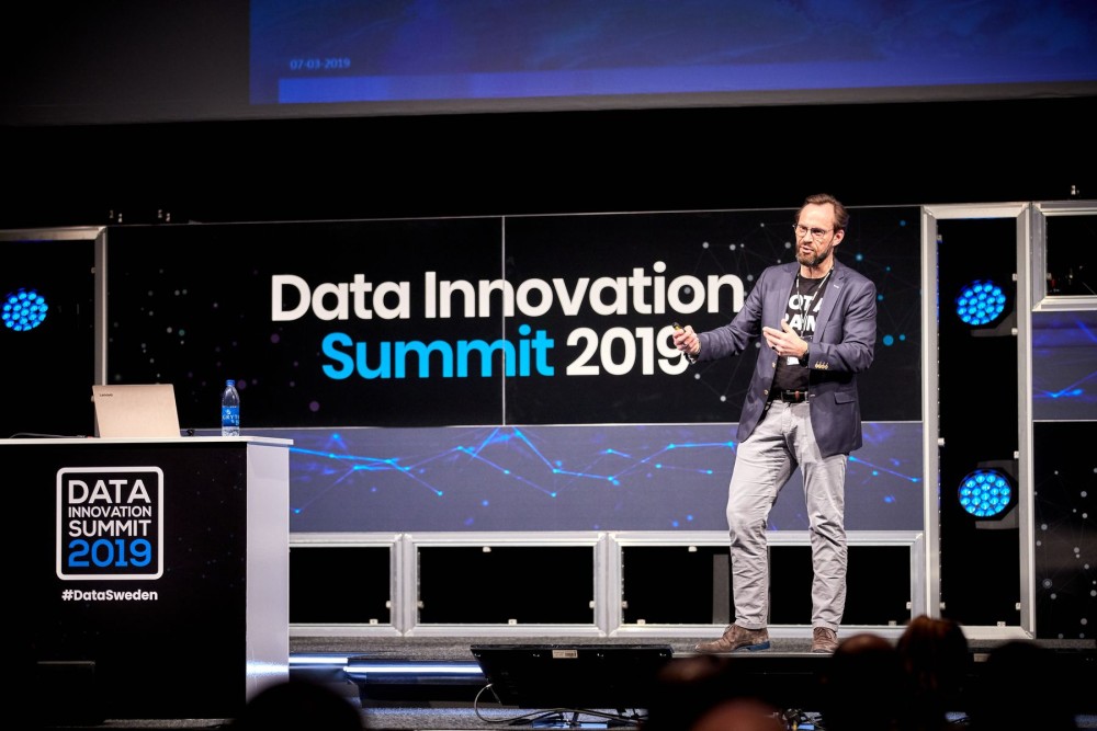 Christian Rasmussen, Senior Manager at Grundfos, presenting at the Data Innovation Summit 2019.