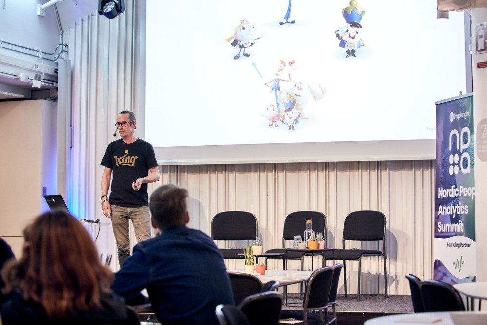 Matti Klasson, Studio Agile Director at King presenting at the Nordic People Analytics Summit 2019
