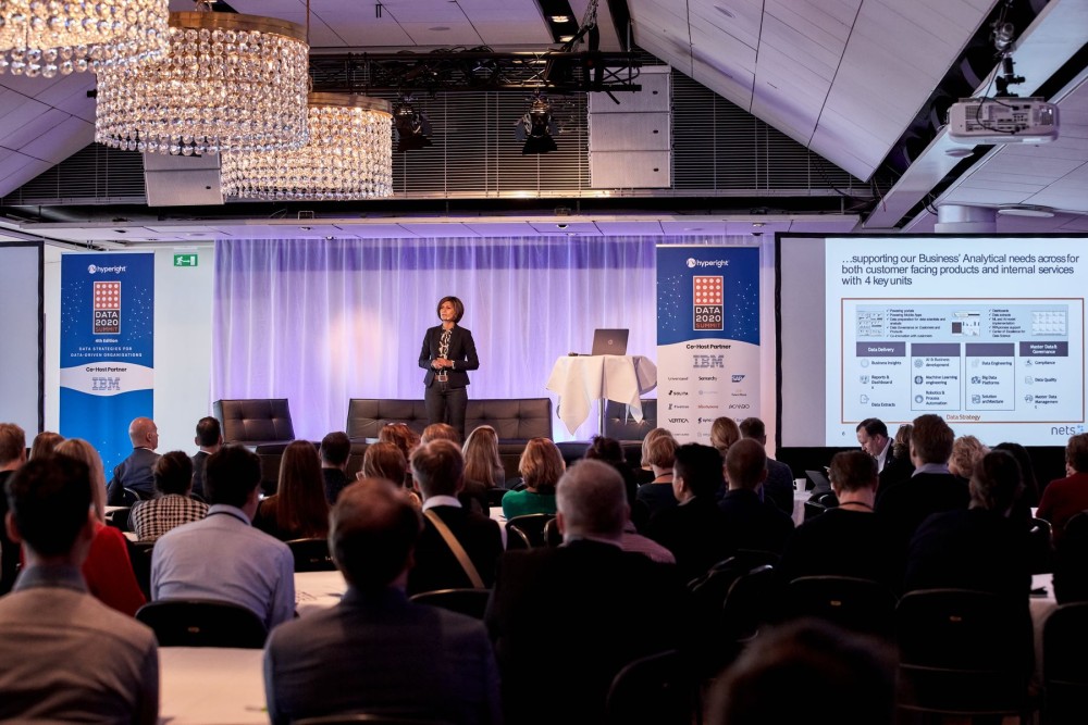Vanessa Eriksson, previous SVP, Chief of Staff to the Group CIO, and current SVP, Chief Digital Officer at Zenseact presenting at the Data 2020 Summit