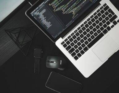laptop, desk, work, code, data